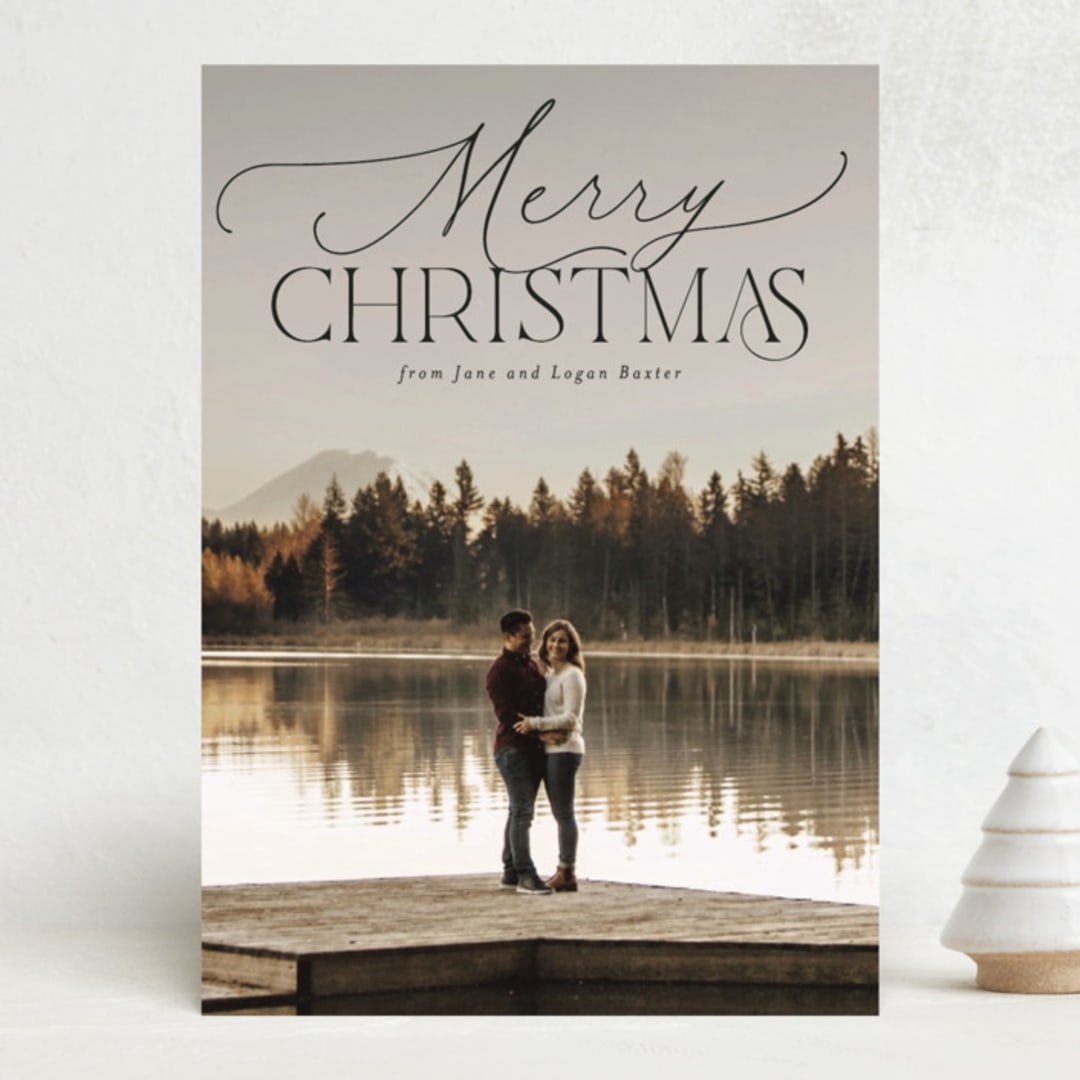 "Soft Mix" - Holiday Cards in Coal by Everett Paper Goods - Front