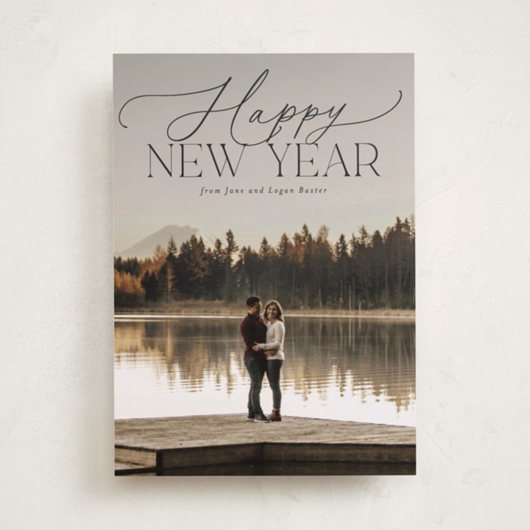 "Soft Mix" - Holiday Cards in Coal by Everett Paper Goods - Front