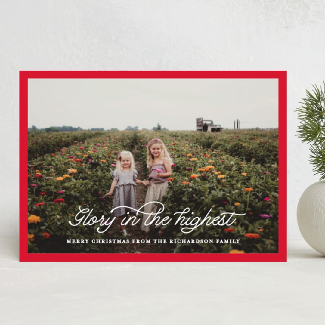 "What A Wonderful Life" - Holiday Cards in Peppermint by Leah Ragain - Front