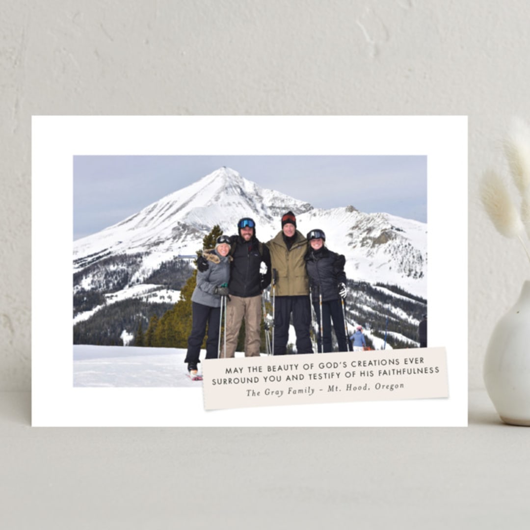 "God's Beautiful Earth" - Holiday Cards in Snow by Amy Payne - Front