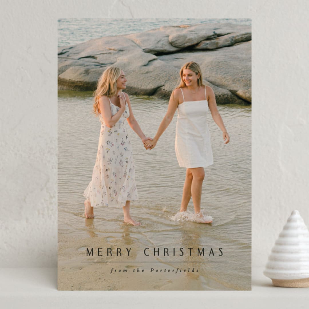 "sentimental" - Holiday Cards in Noir by Sara Hicks Malone - Front