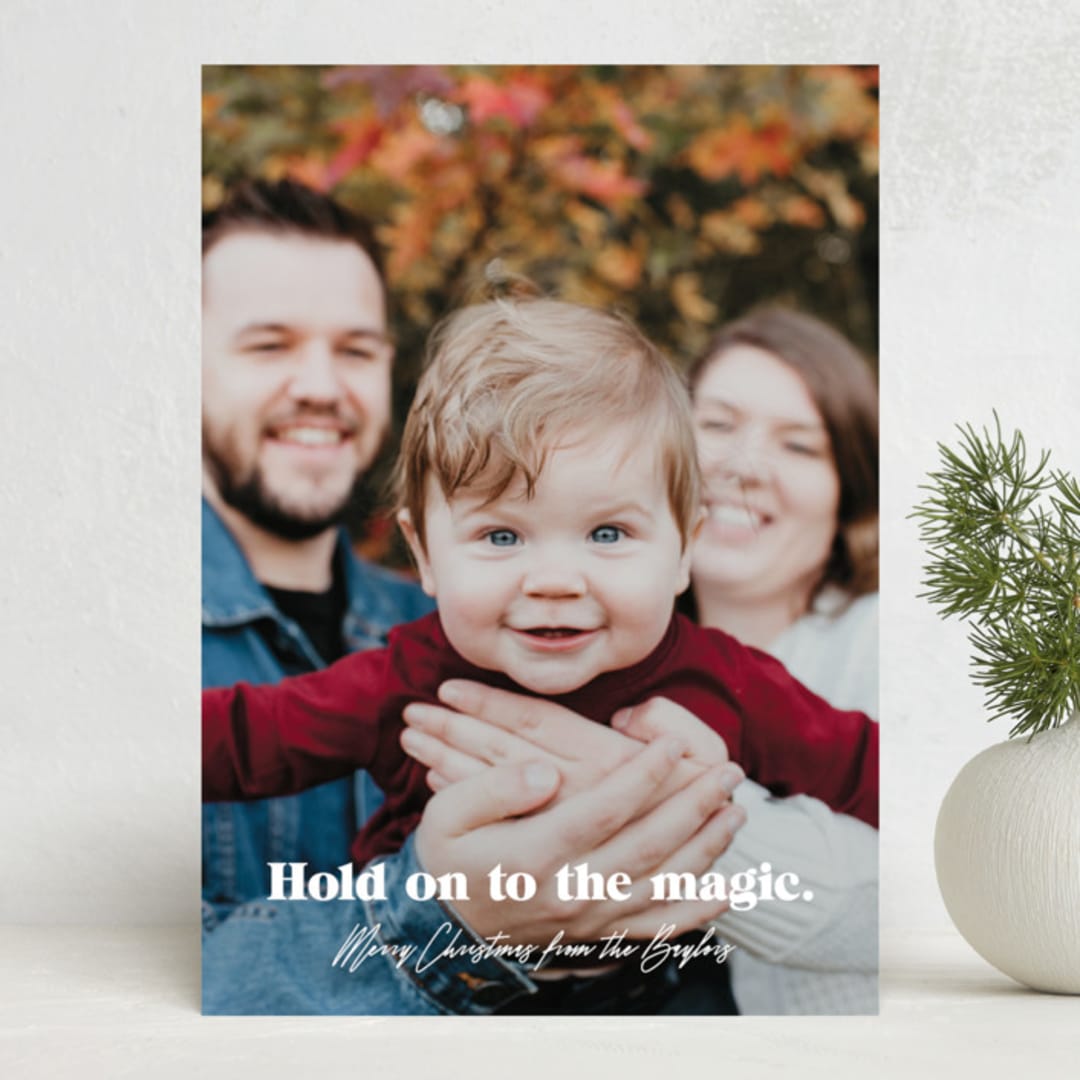 "Magical Season" - Holiday Cards in Snow by Annie Clark - Front