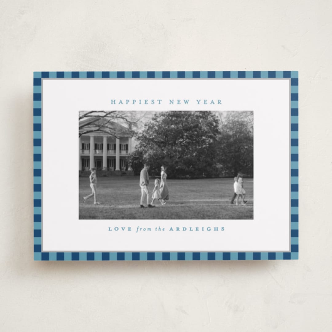 "The Charleston" - Holiday Cards in Navy by Kristie Kern - Front