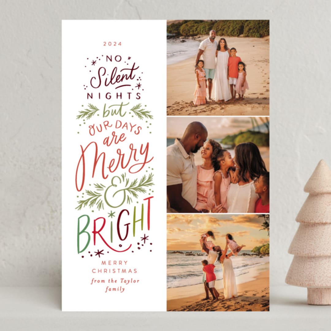 "No Silent Nights" - Holiday Cards in Festive by Alethea and Ruth - Front