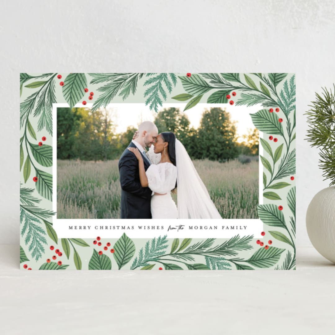 "encircled" - Holiday Cards in Wreath by Paper Raven Co. - Front