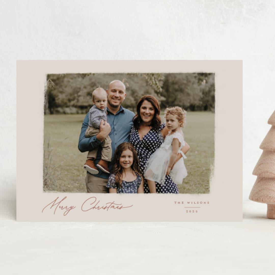 "Clear Simplicity" - Holiday Cards in Reclaimed Wood by Petra Kern - Front