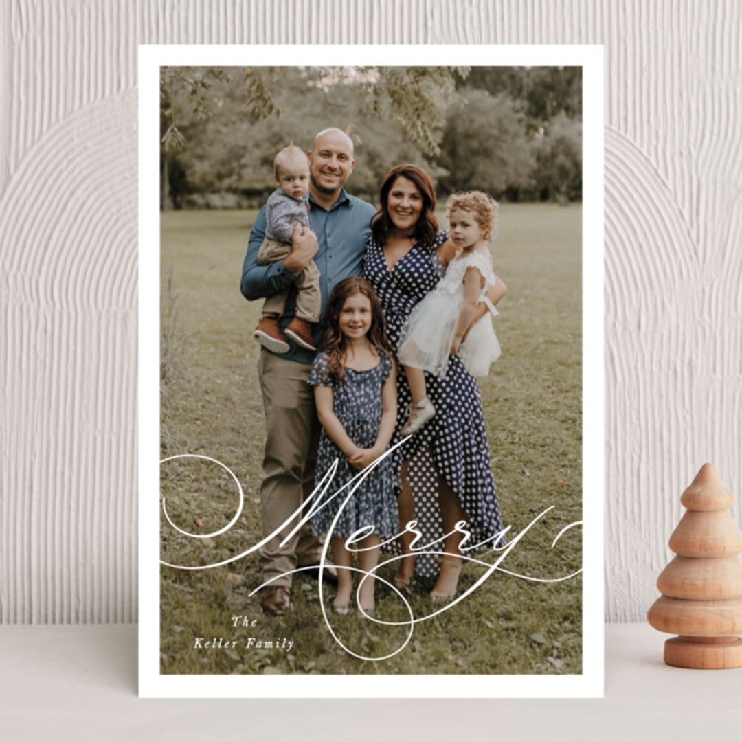"Very Merry" - Holiday Cards in Snow by Brandy Folse - Front