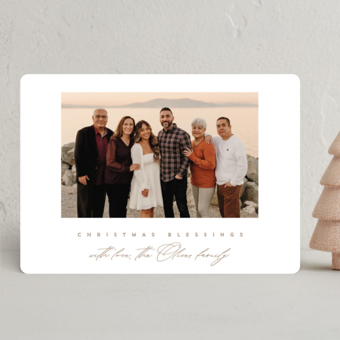 "Minimalism" - Holiday Cards in Mist by AK Graphics - Front