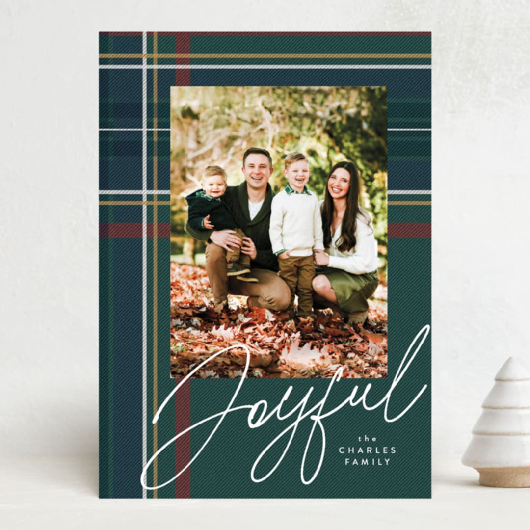 "Coziest plaid" - Holiday Cards in Forest by Lea Delaveris - Front