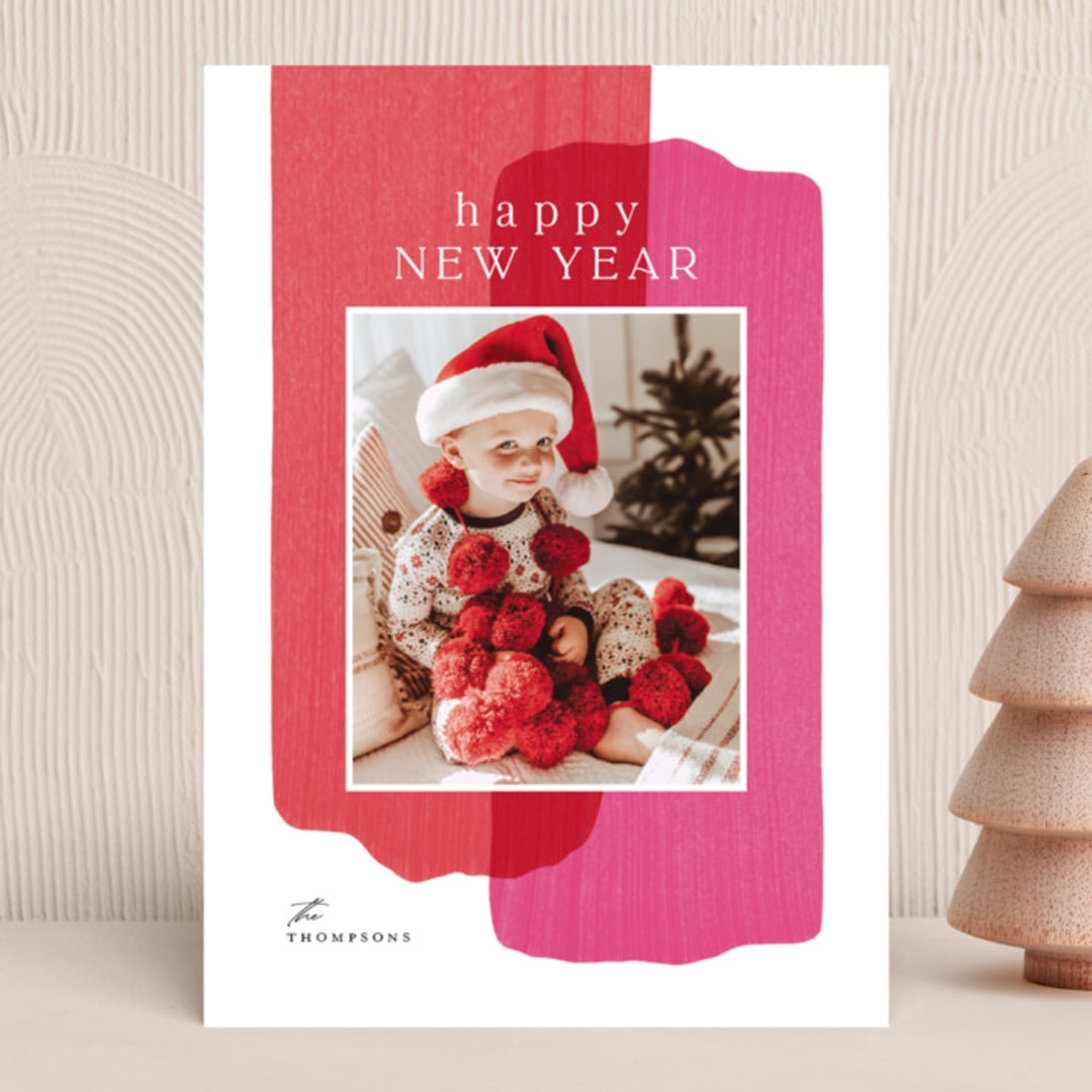 "Spreading Cheer" - Holiday Cards in Candy Cane by Carrie ONeal - Front