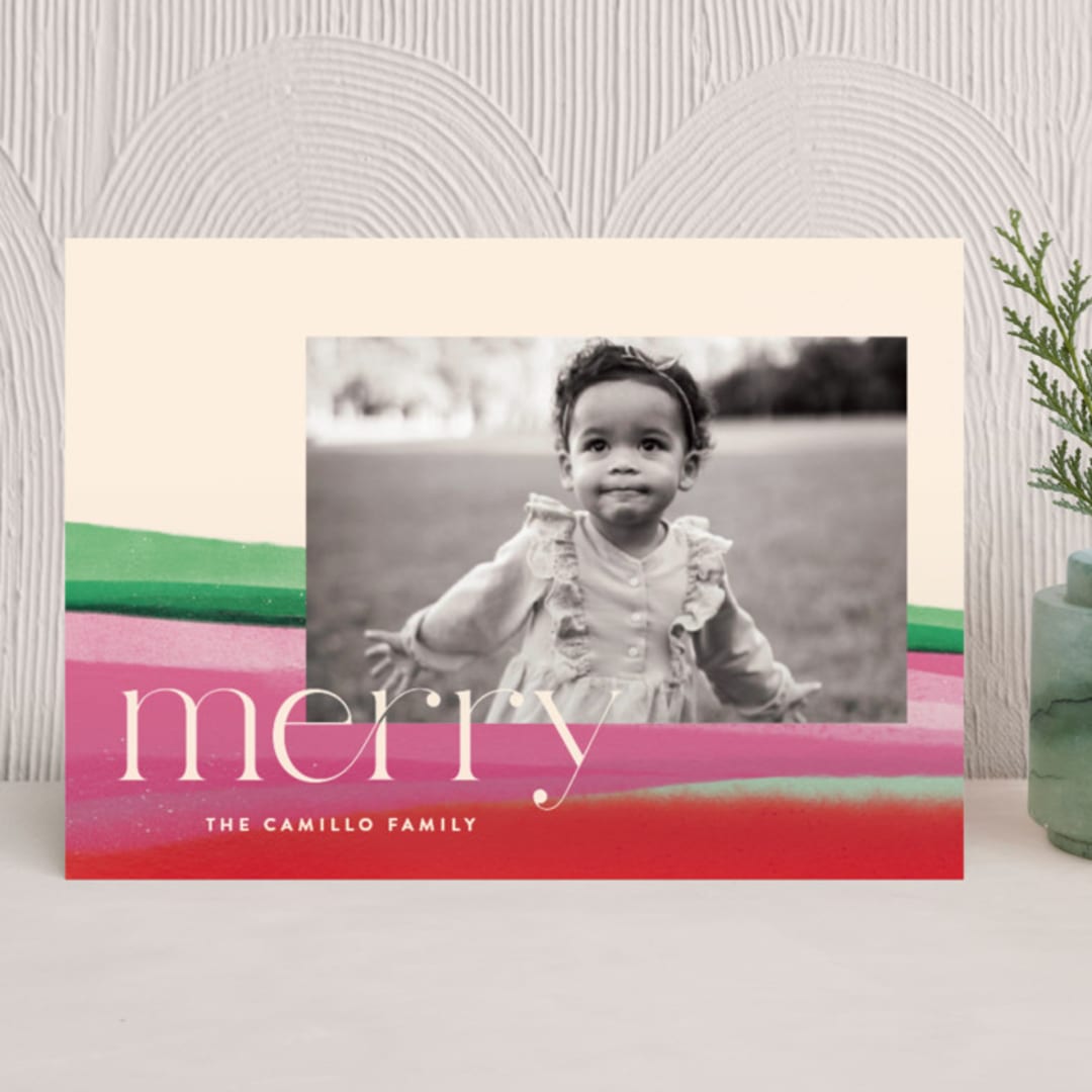 "Bright Dips" - Holiday Cards in Candy Cane by Julie Murray - Front