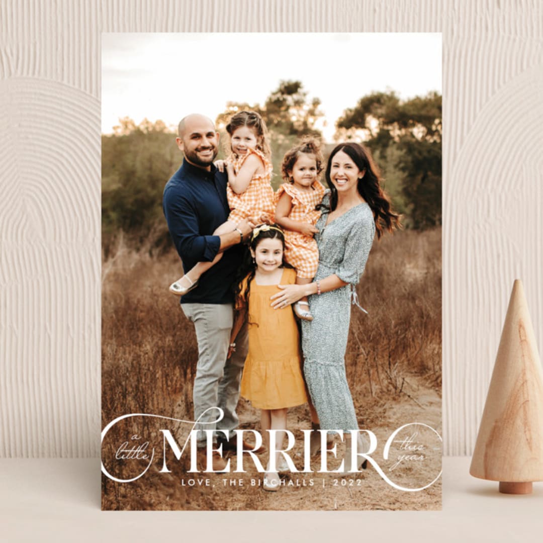 "little merrier" - Holiday Cards in Snow by Jill Means - Front