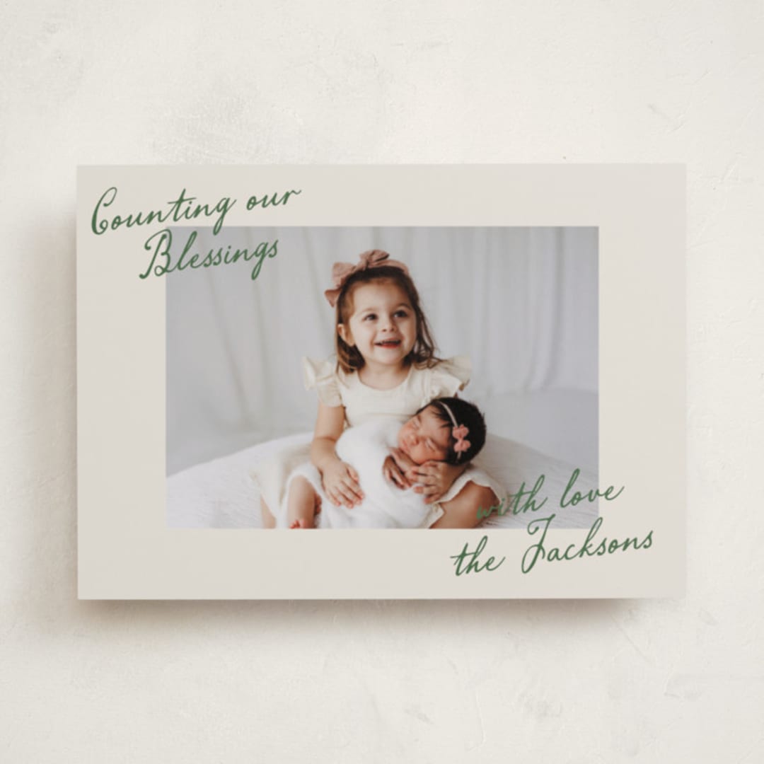 "Luant" - Holiday Cards in Pine Needle by Deynaaz Daraei - Front