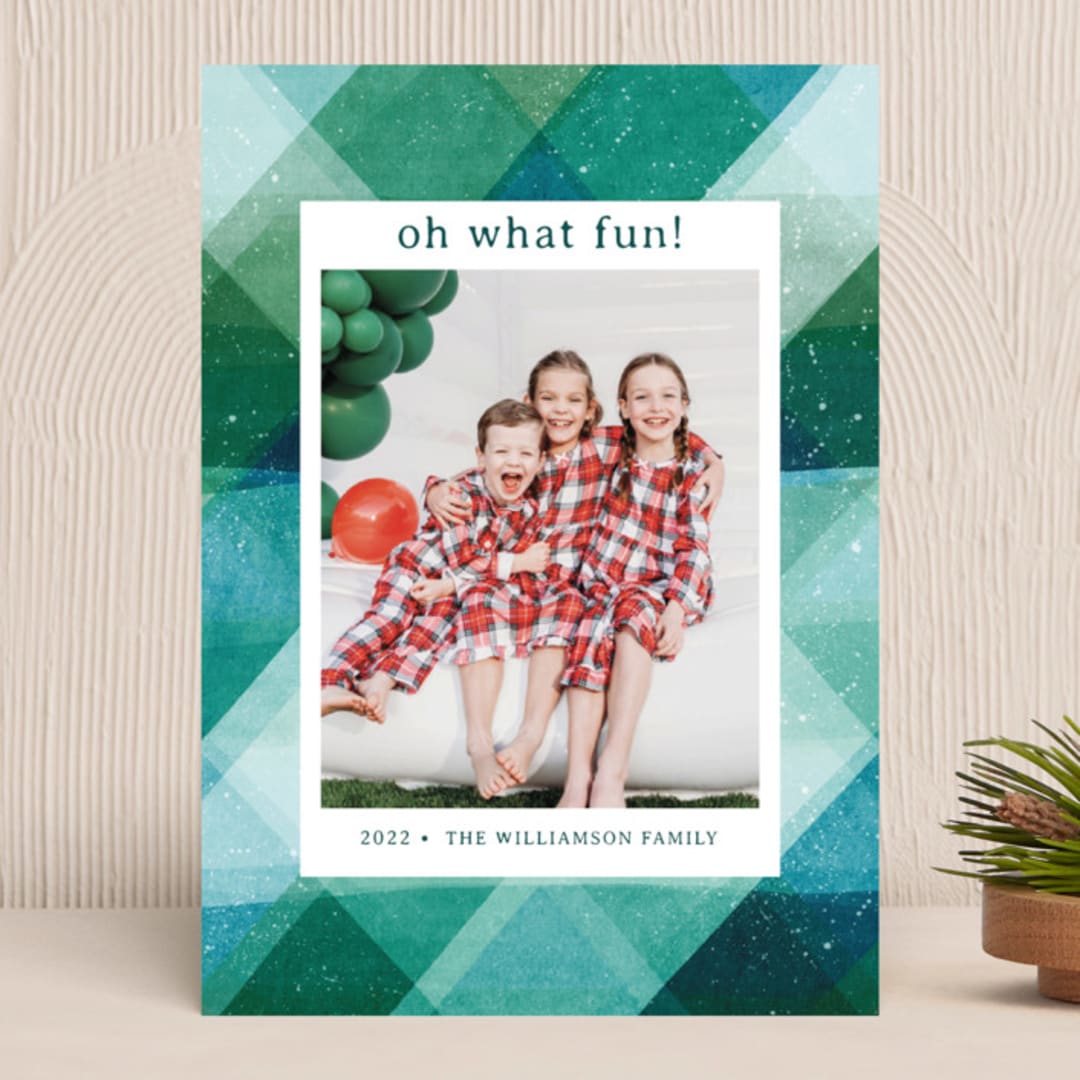 "dynamic stripe" - Holiday Cards in Jewel by Angel Walker - Front
