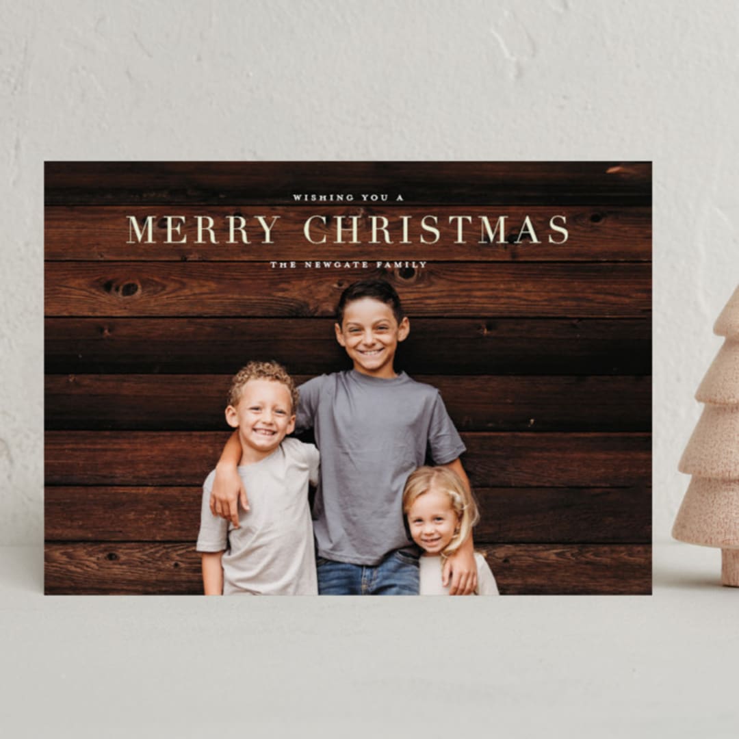 "MerryChristmas" - Holiday Cards in Celery by Dazzle Bean - Front