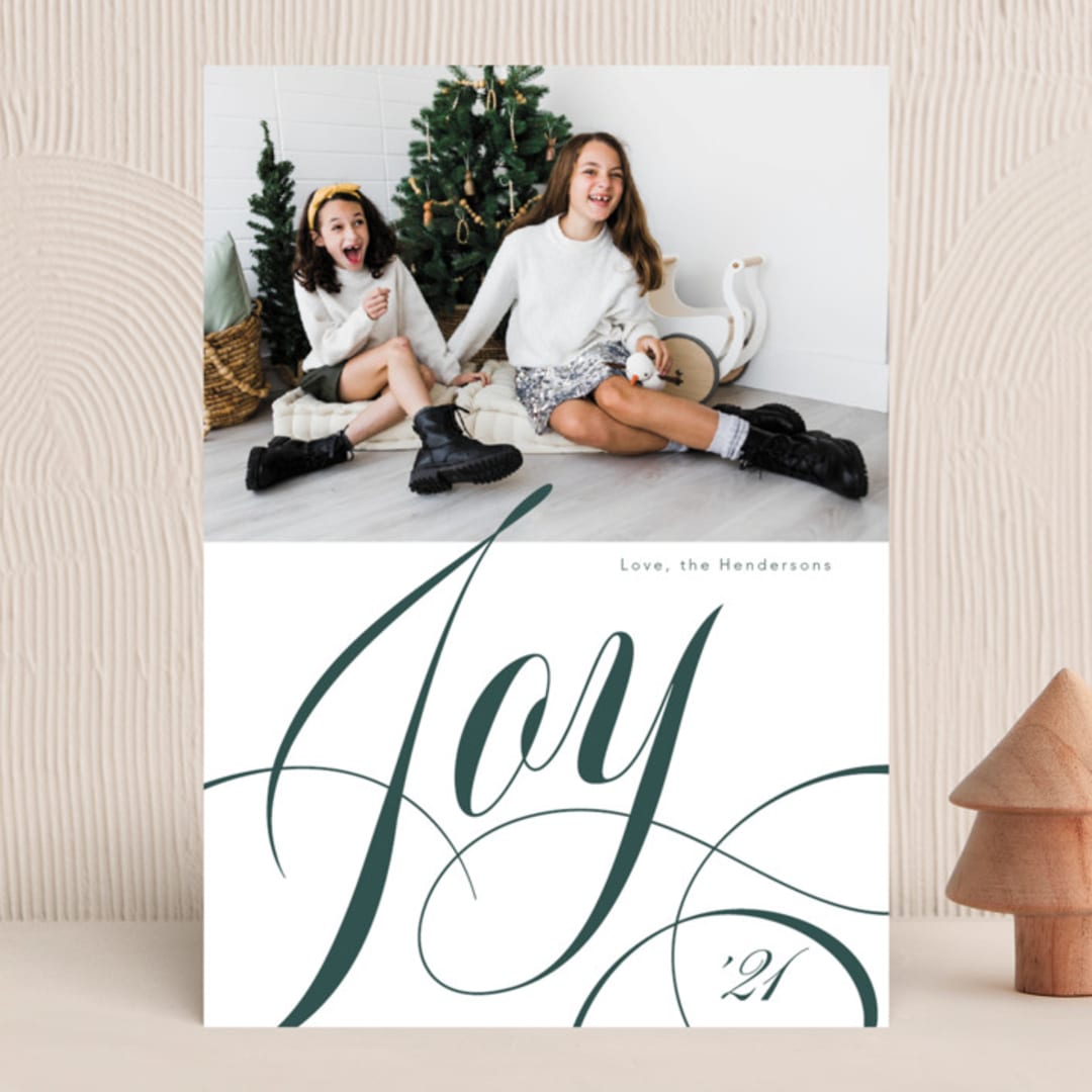 "Elegant" - Holiday Cards in Spruce by Tatjana Koraksic - Front