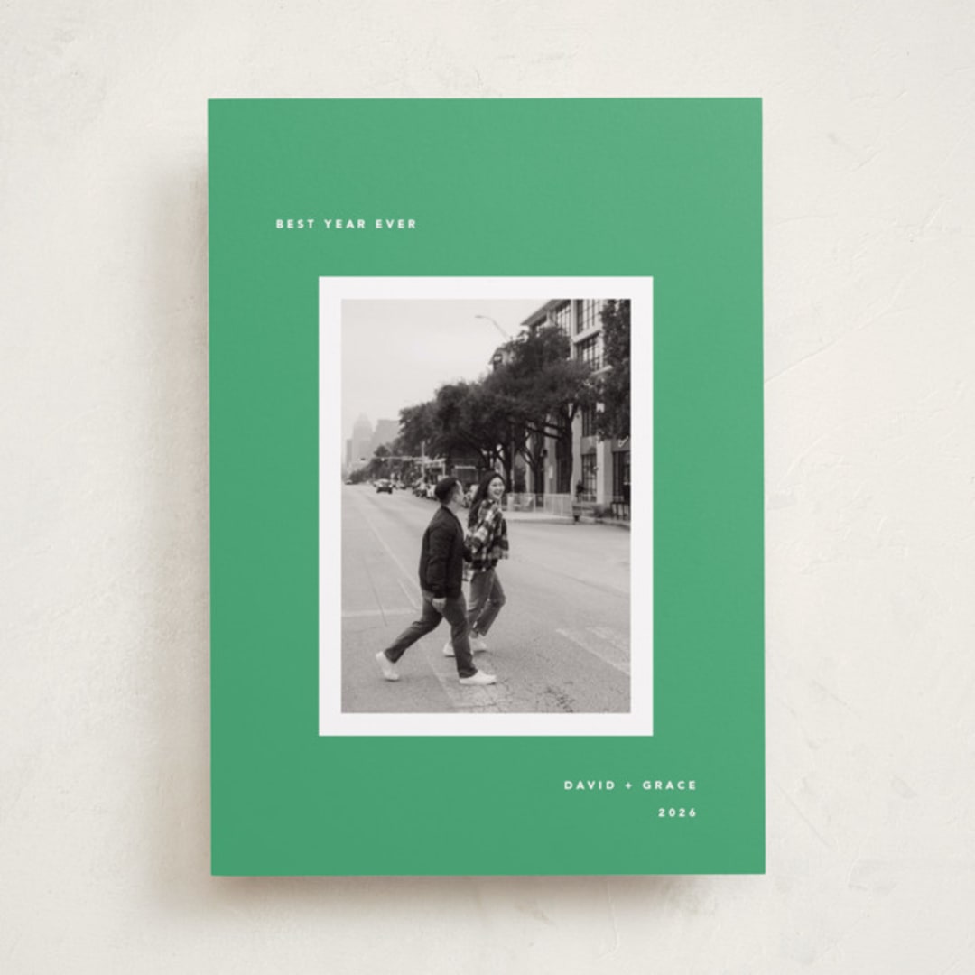 "Bright Greetings" - Holiday Cards in Elf Shoes by Brandy Folse - Front