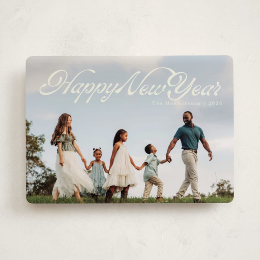 "Calligraphic" - Holiday Cards in Snowy by Ellis - Front