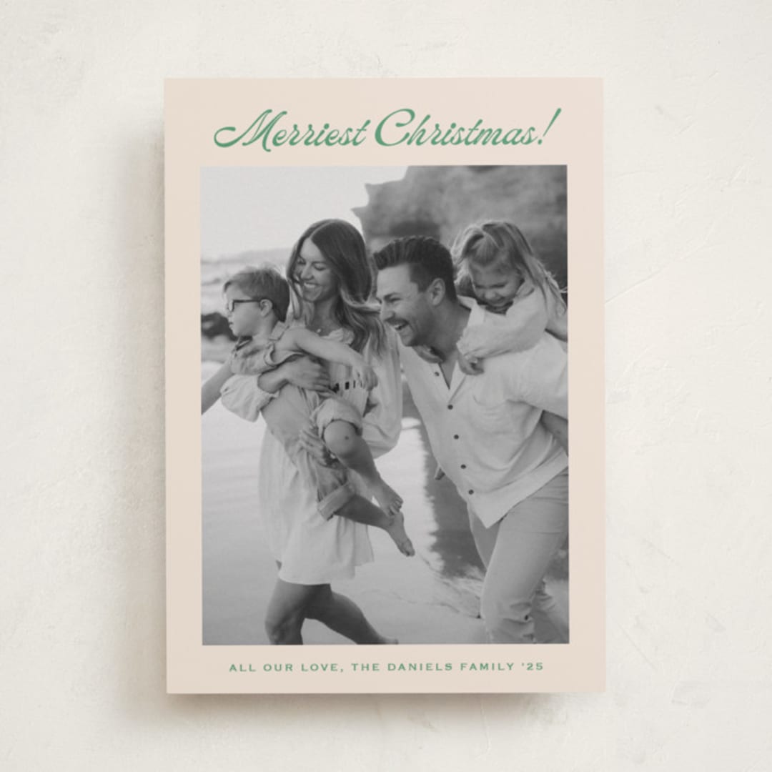 "Having Fun" - Holiday Cards in Lime by Carolyn MacLaren - Front