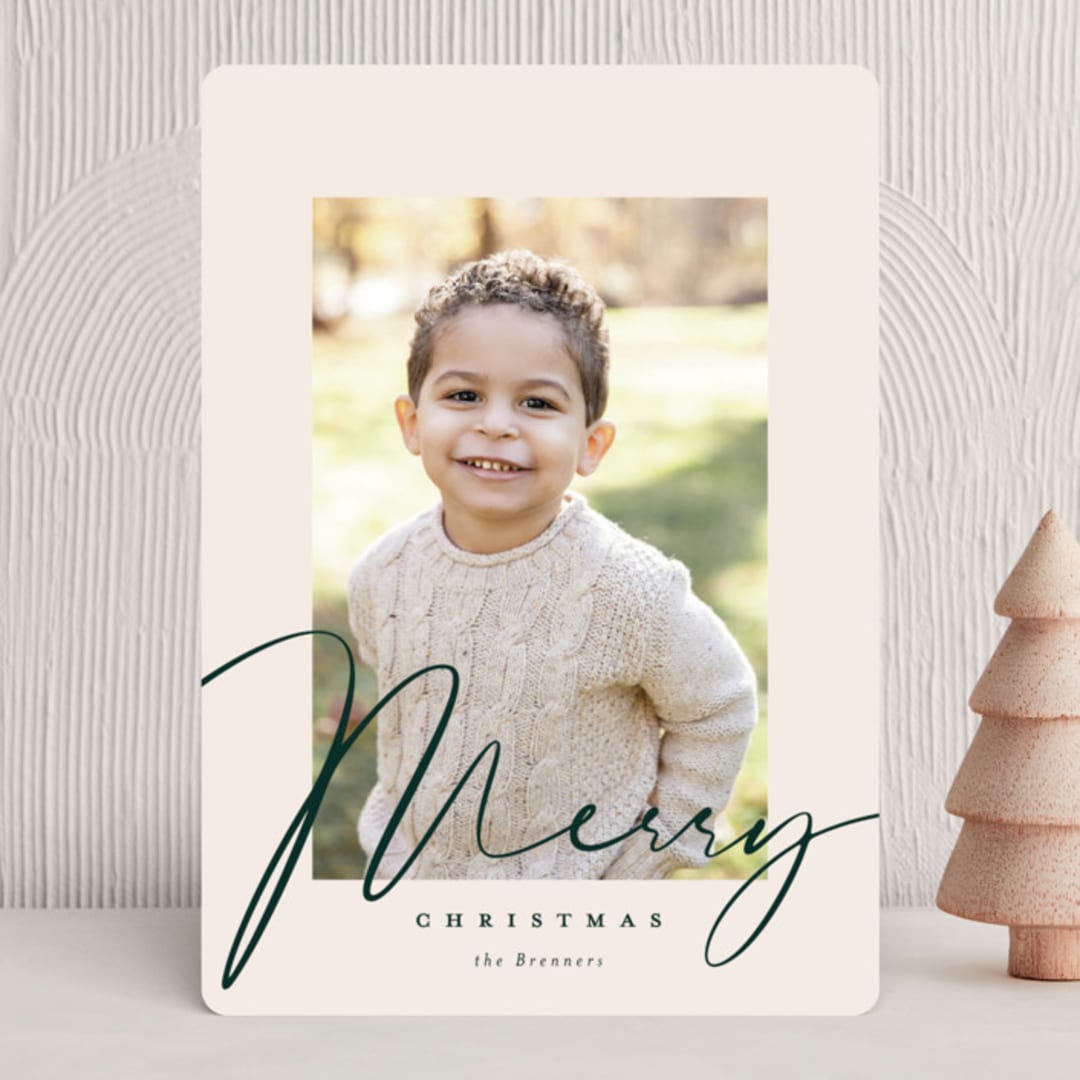 "Milk and Cookies" - Holiday Cards in Pine Needles by Carrie ONeal - Front