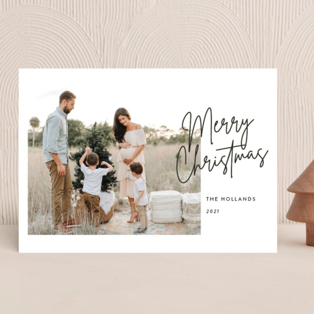"Christmas Edge" - Holiday Cards in Fir by Pk Designs - Front