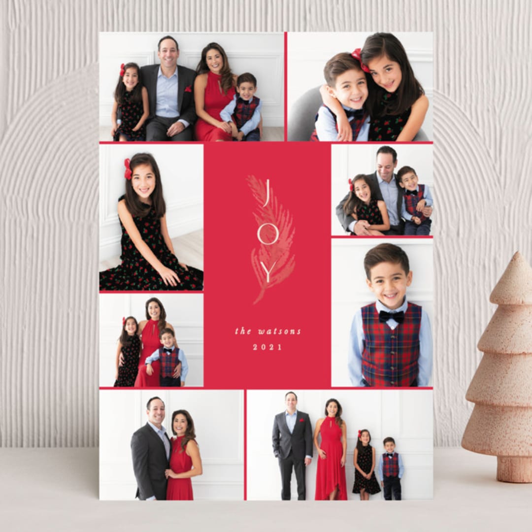"Joy Multiplied" - Holiday Cards in Santa Suit by Creo Study - Front