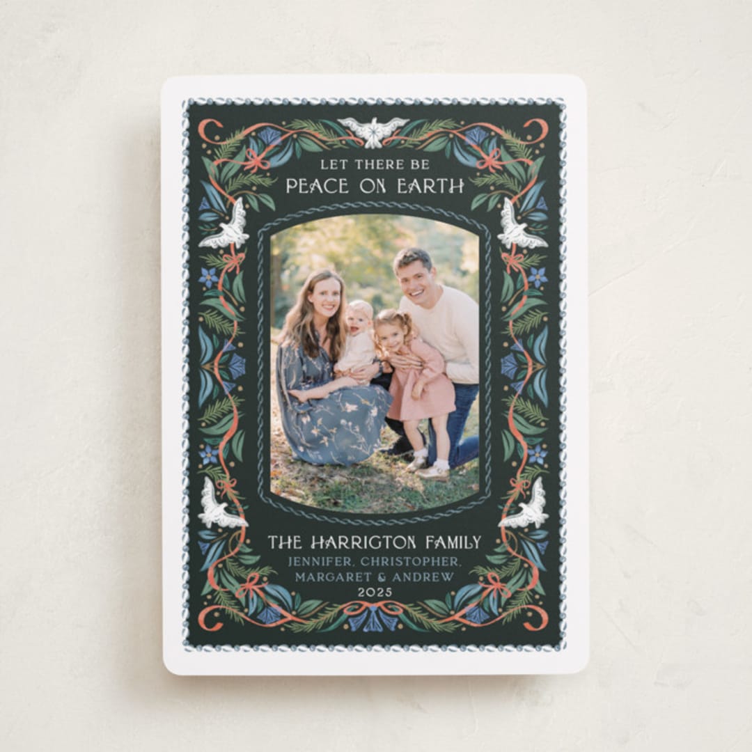 "Charming Dove Border" - Holiday Cards in Forest by Paper Sun Studio - Front