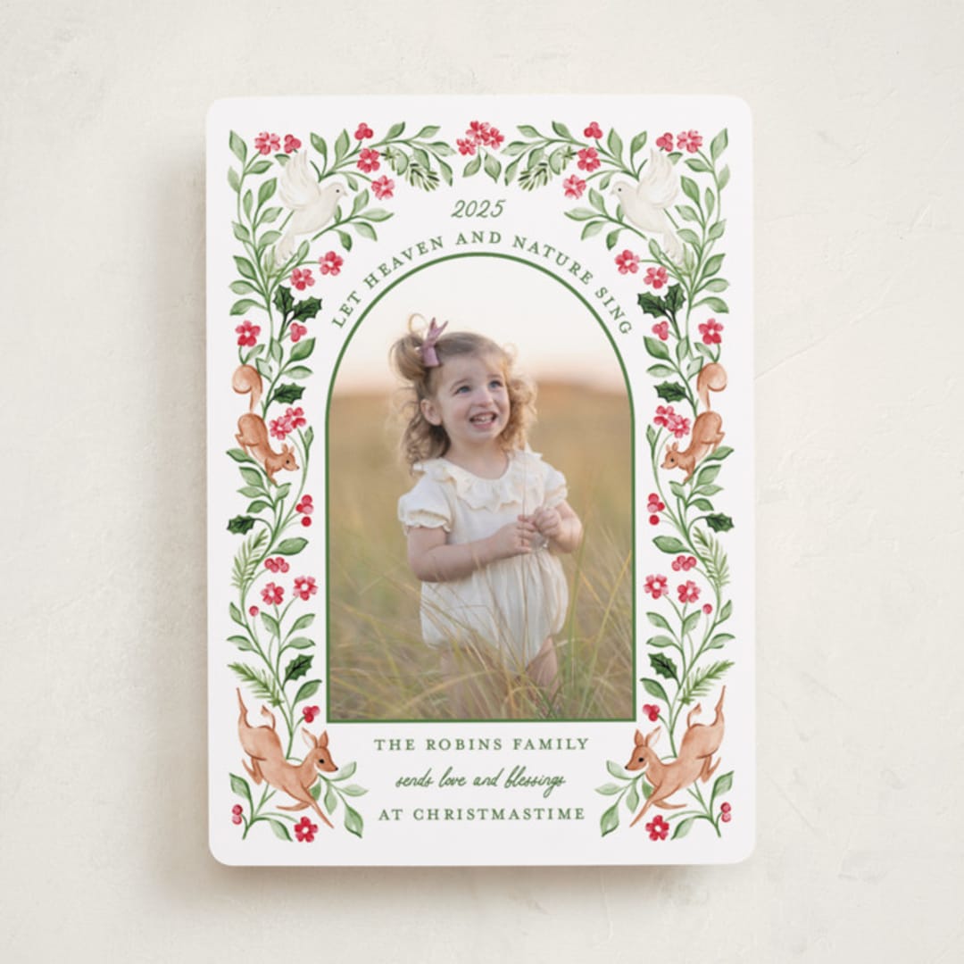 "Noelle" - Holiday Cards in Holly by Sarah Knight - Front