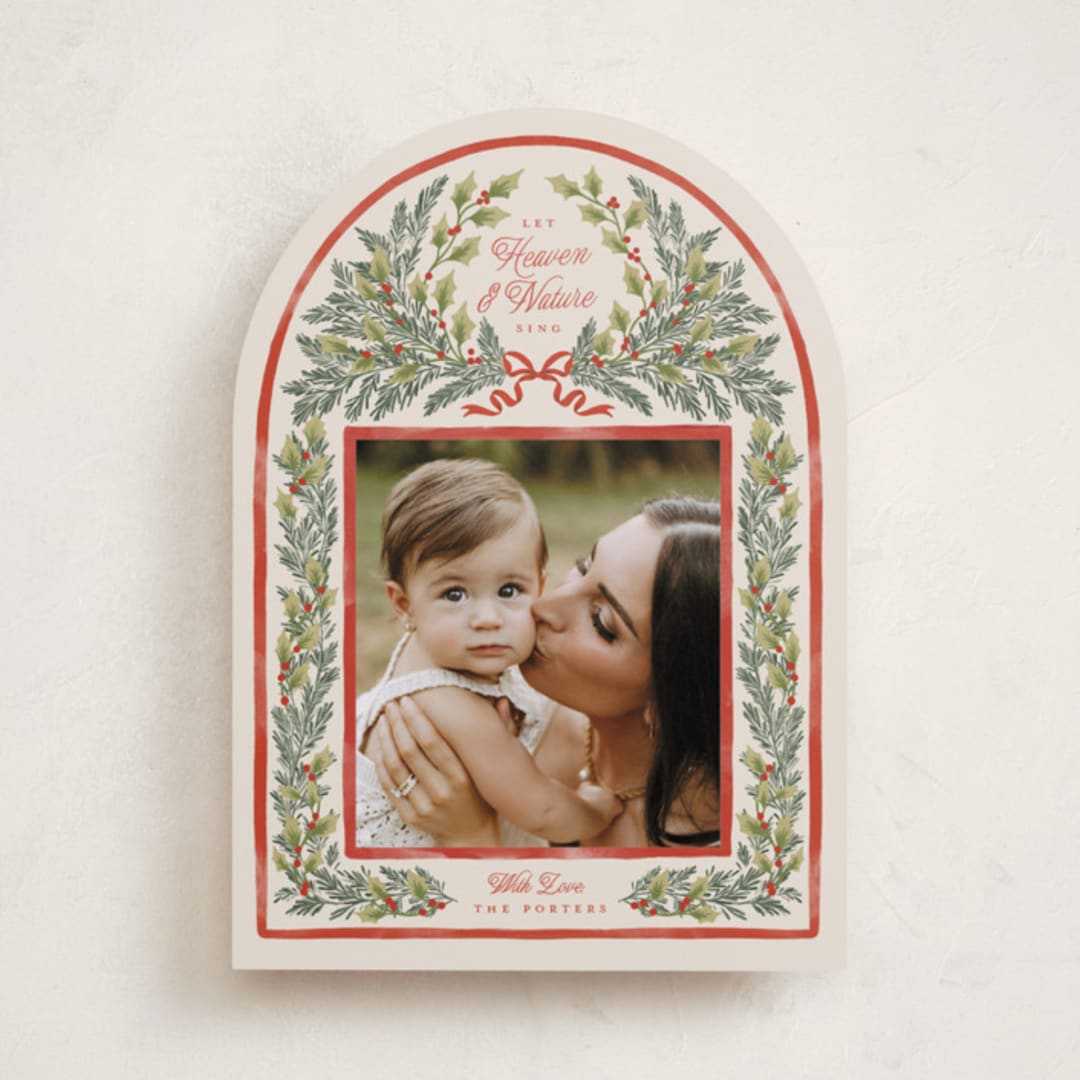 "Outlined" - Holiday Cards in Eggnog by Leah Bisch - Front