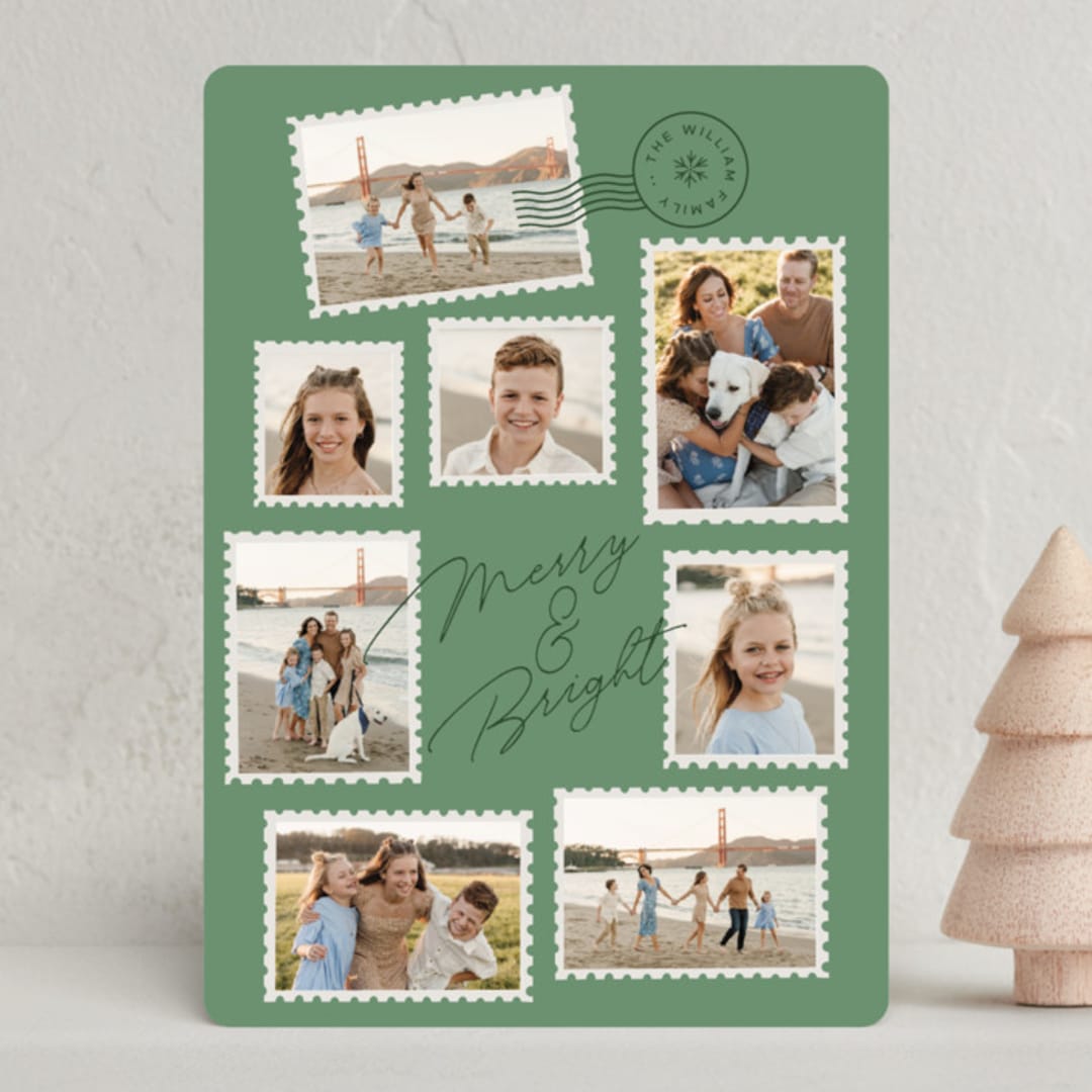 "Lots Of Stamps" - Holiday Cards in Wreath by Vera Lim - Front