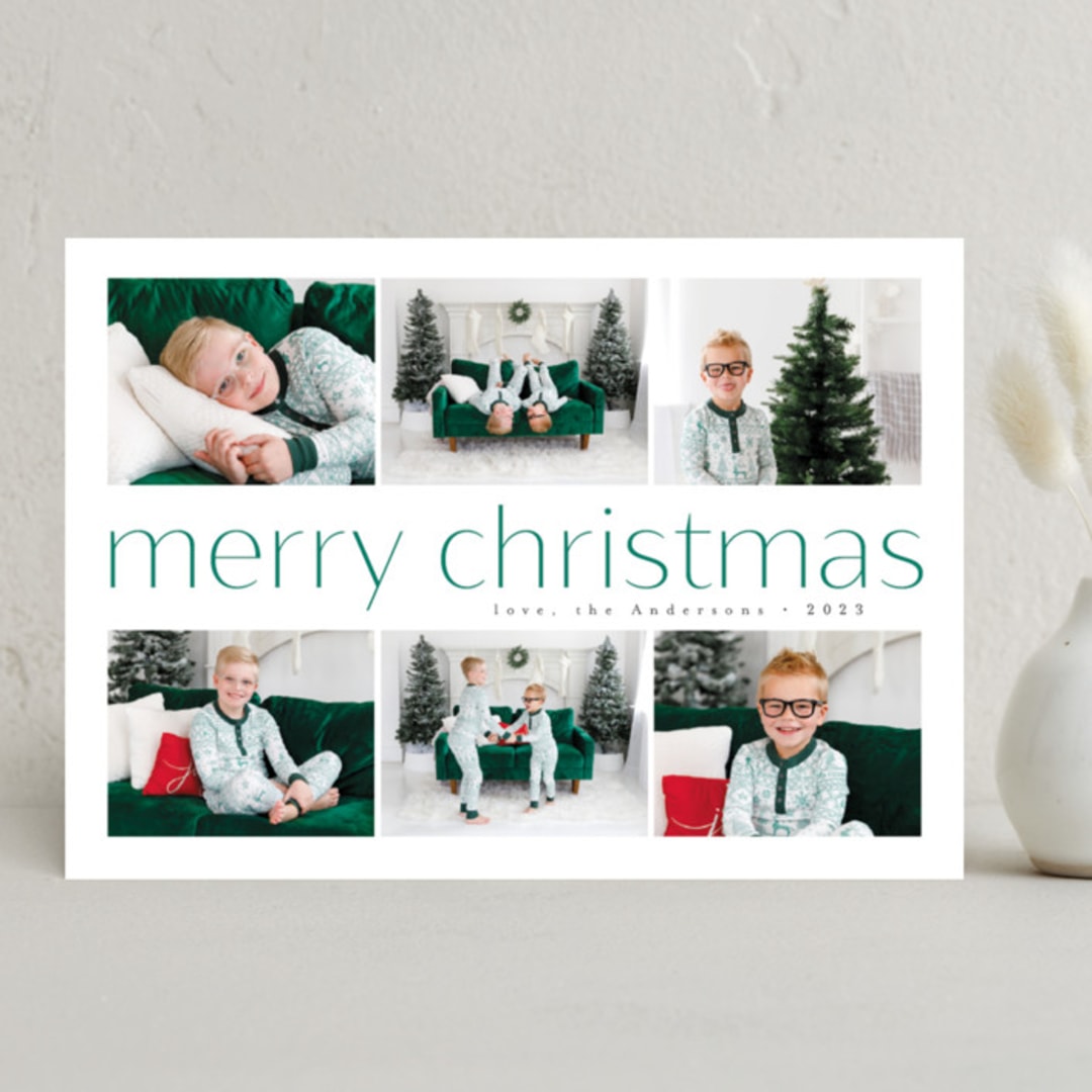 "Presents" - Holiday Cards in Mint by MC Designs - Front