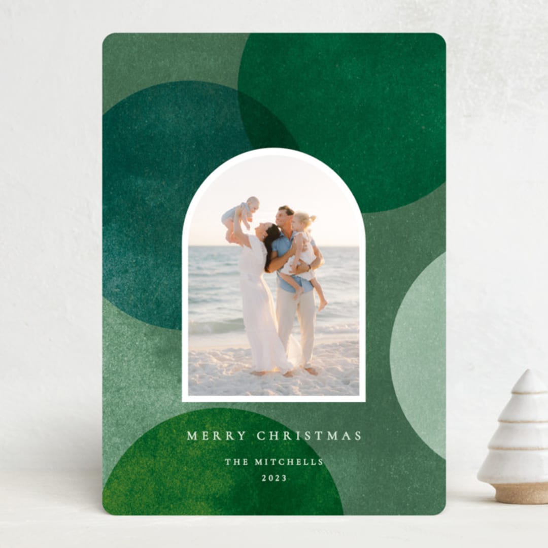 "festive circles" - Holiday Cards in Pine by Sumak Studio - Front