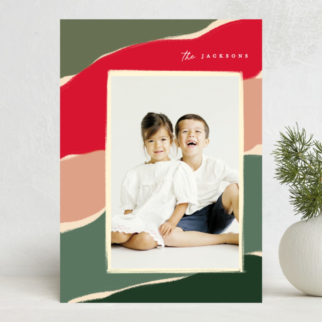 "Color punch" - Holiday Cards in Holly Berry by Creo Study - Front