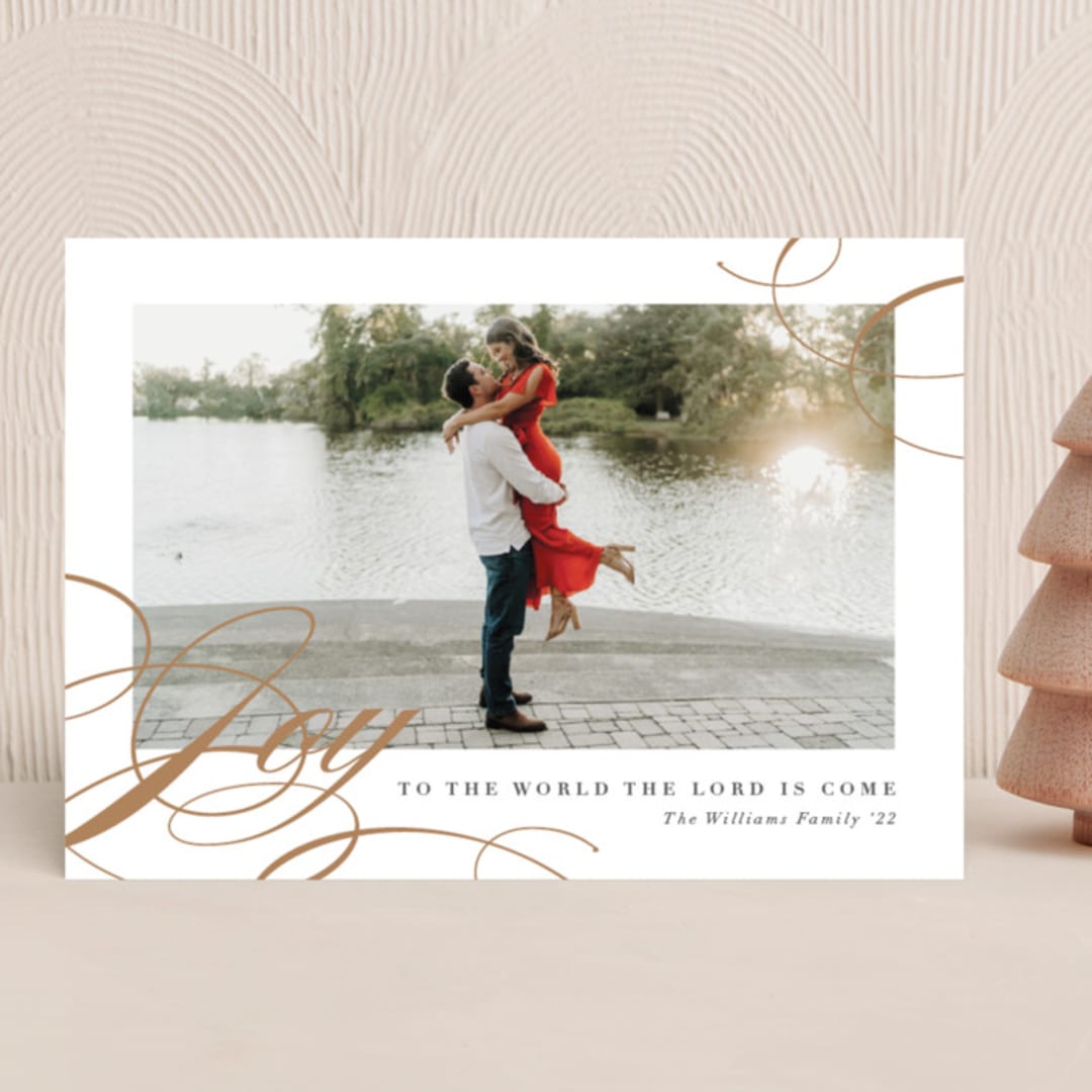 "World of Joy" - Holiday Cards in Almond by Michelle Taylor - Front