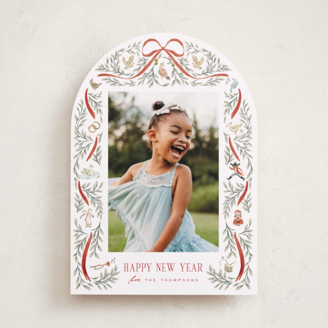 "Twelve Days" - Holiday Cards in Santa Suit by Leah Bisch - Front