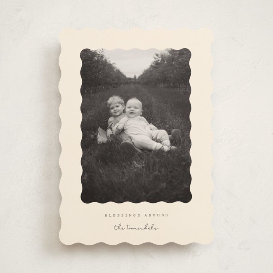 "nostalgic blessings" - Holiday Cards in Chardonnay by Sara Hicks Malone - Front
