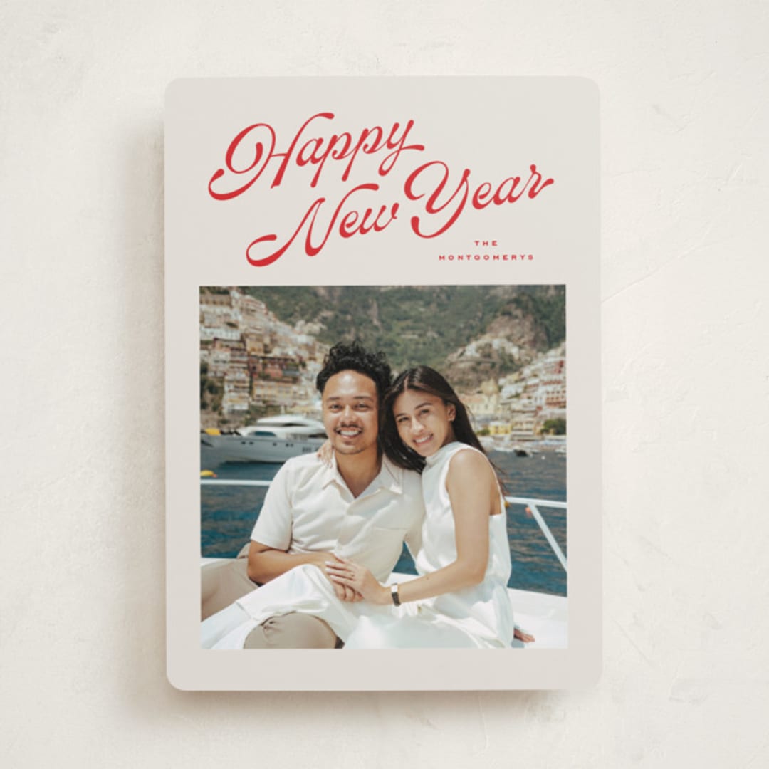 "Holly Berrie" - Holiday Cards in Cranberry by Wildfield Paper Co - Front