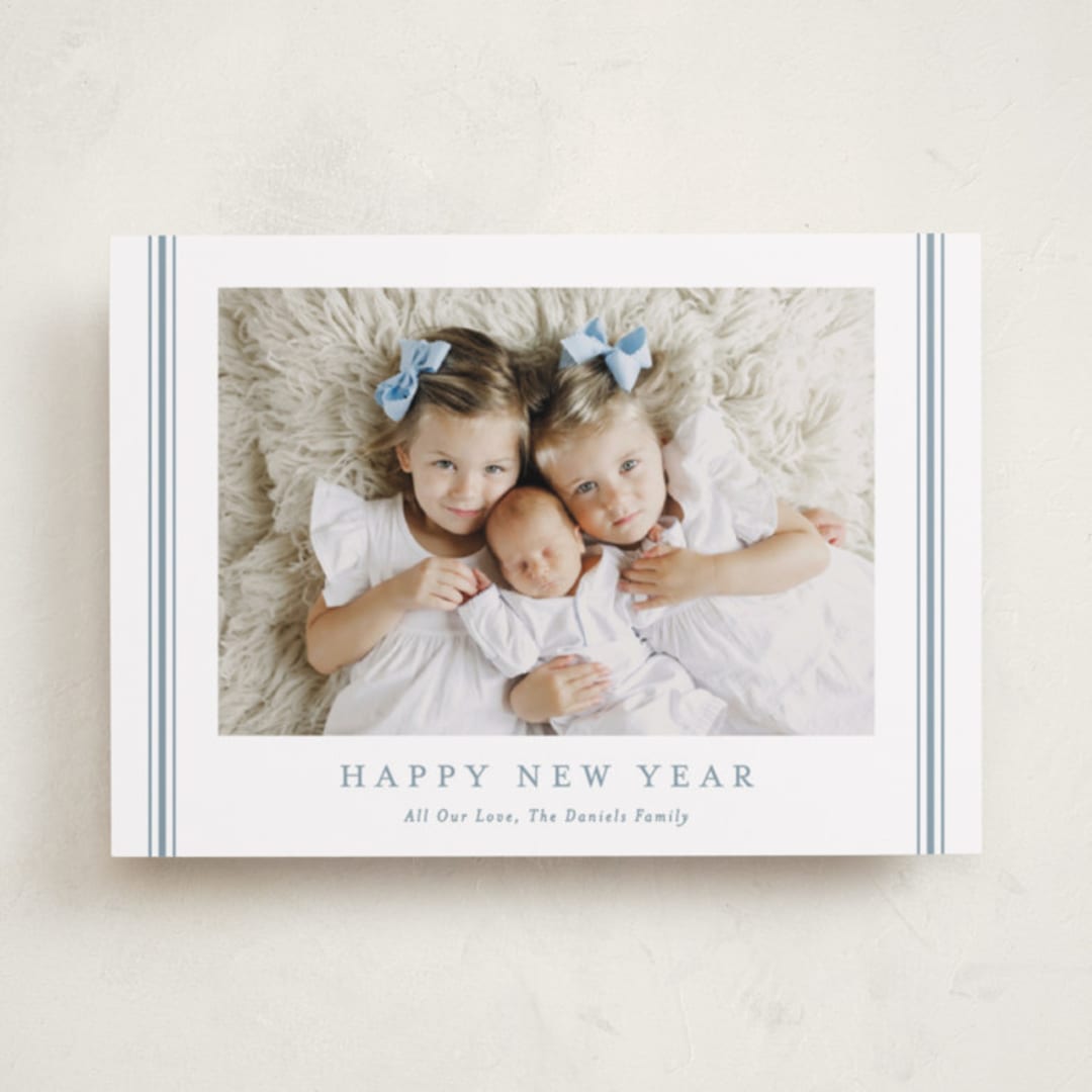 "Striped Blessings" - Holiday Cards in Icicle by Carolyn MacLaren - Front