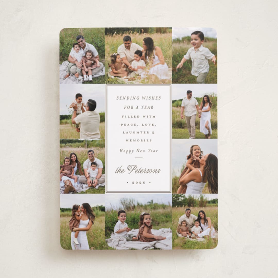 "Ten" - Holiday Cards in Gingerbread by Emily Betts - Front