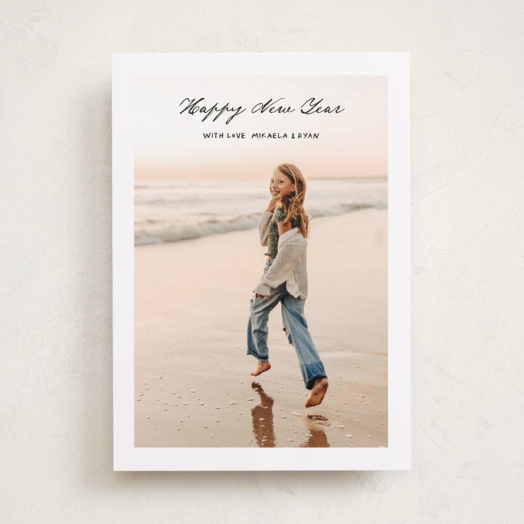 "joyeux" - Holiday Cards in Onyx by Benita Crandall - Front