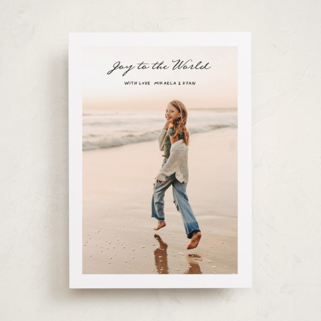 "joyeux" - Holiday Cards in Onyx by Benita Crandall - Front