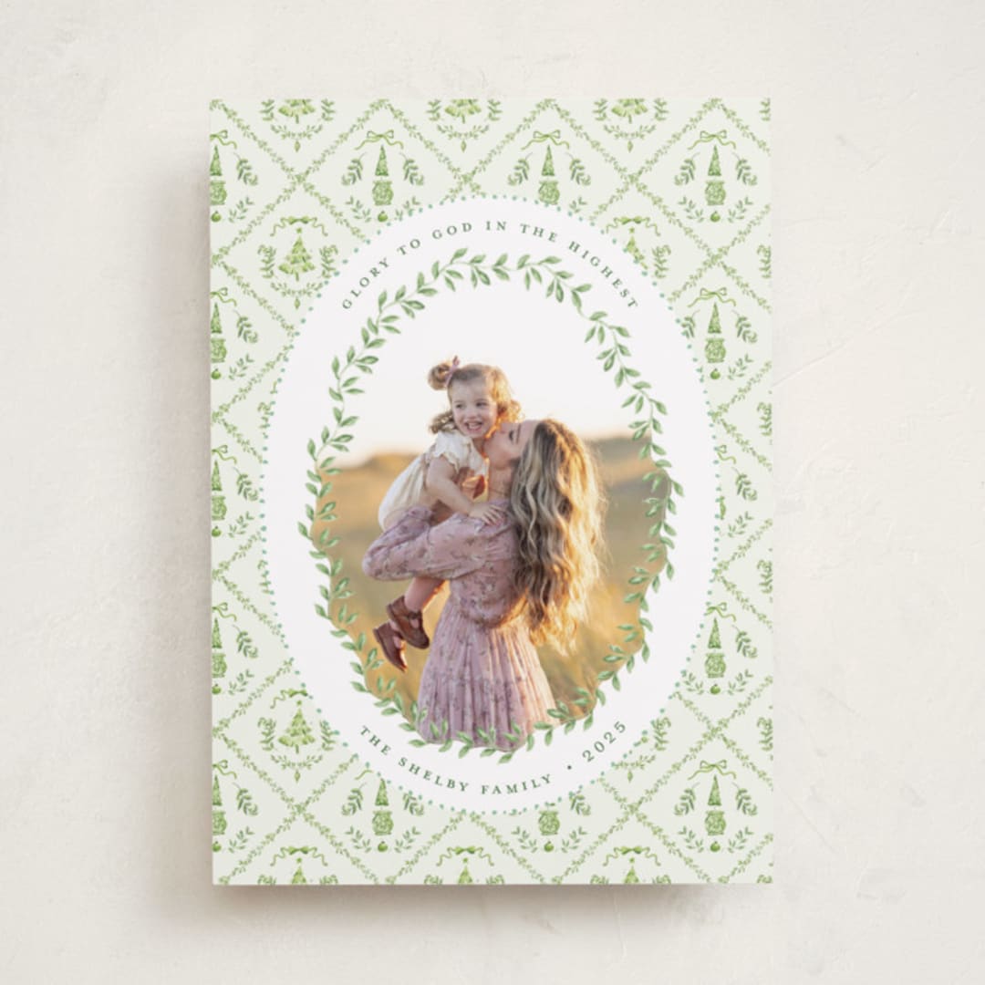 "Chintz" - Holiday Cards in Forest by Bayberry Kate - Front