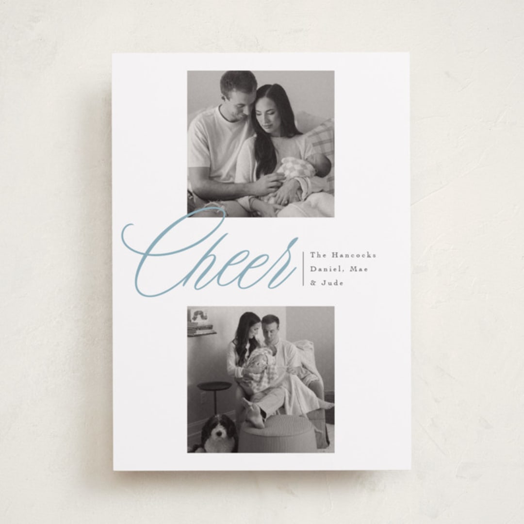 "Quiet Overlap" - Holiday Cards in Celestial by Susan Zinader - Front