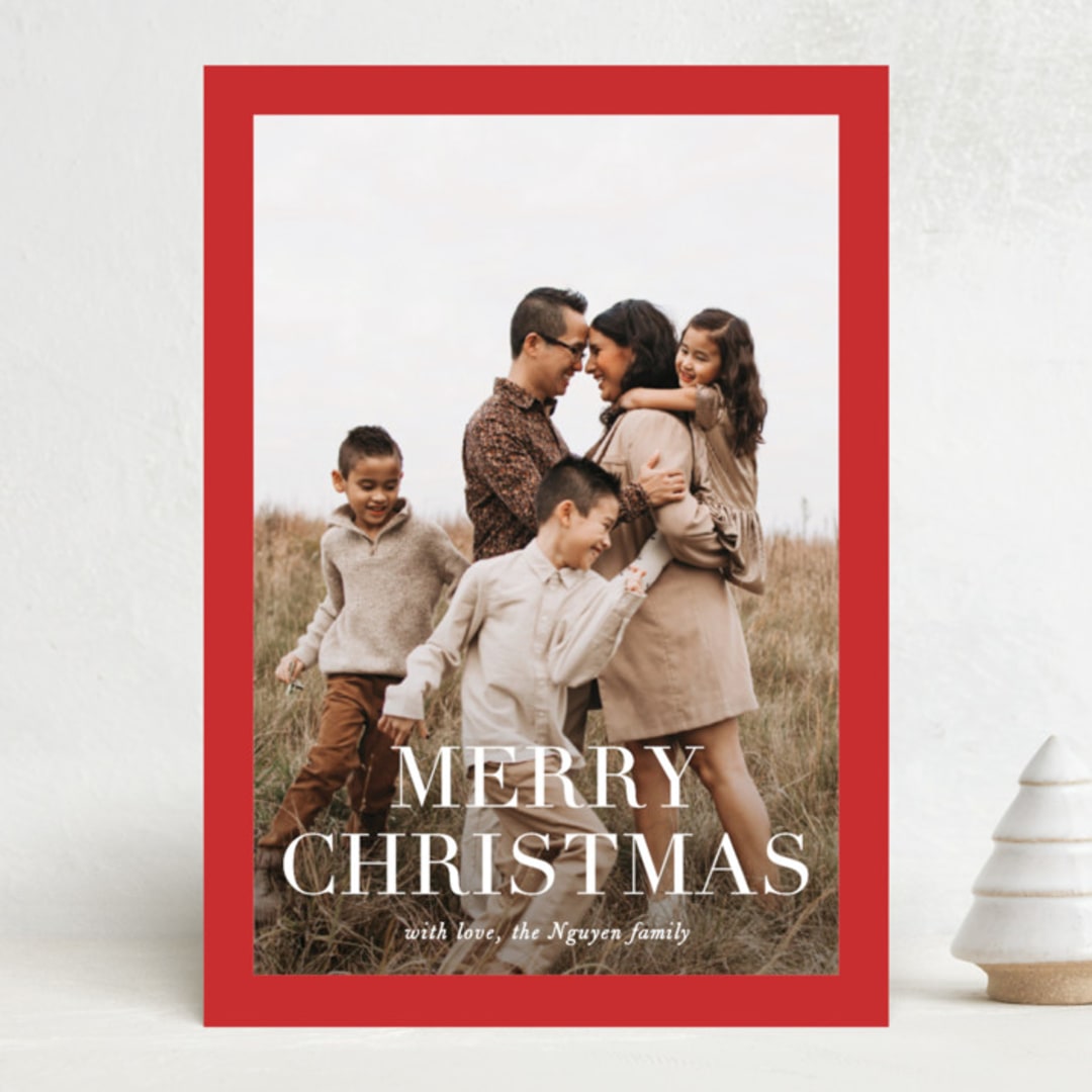 "Broad Edge" - Holiday Cards in Poinsettia by Amy Kross - Front