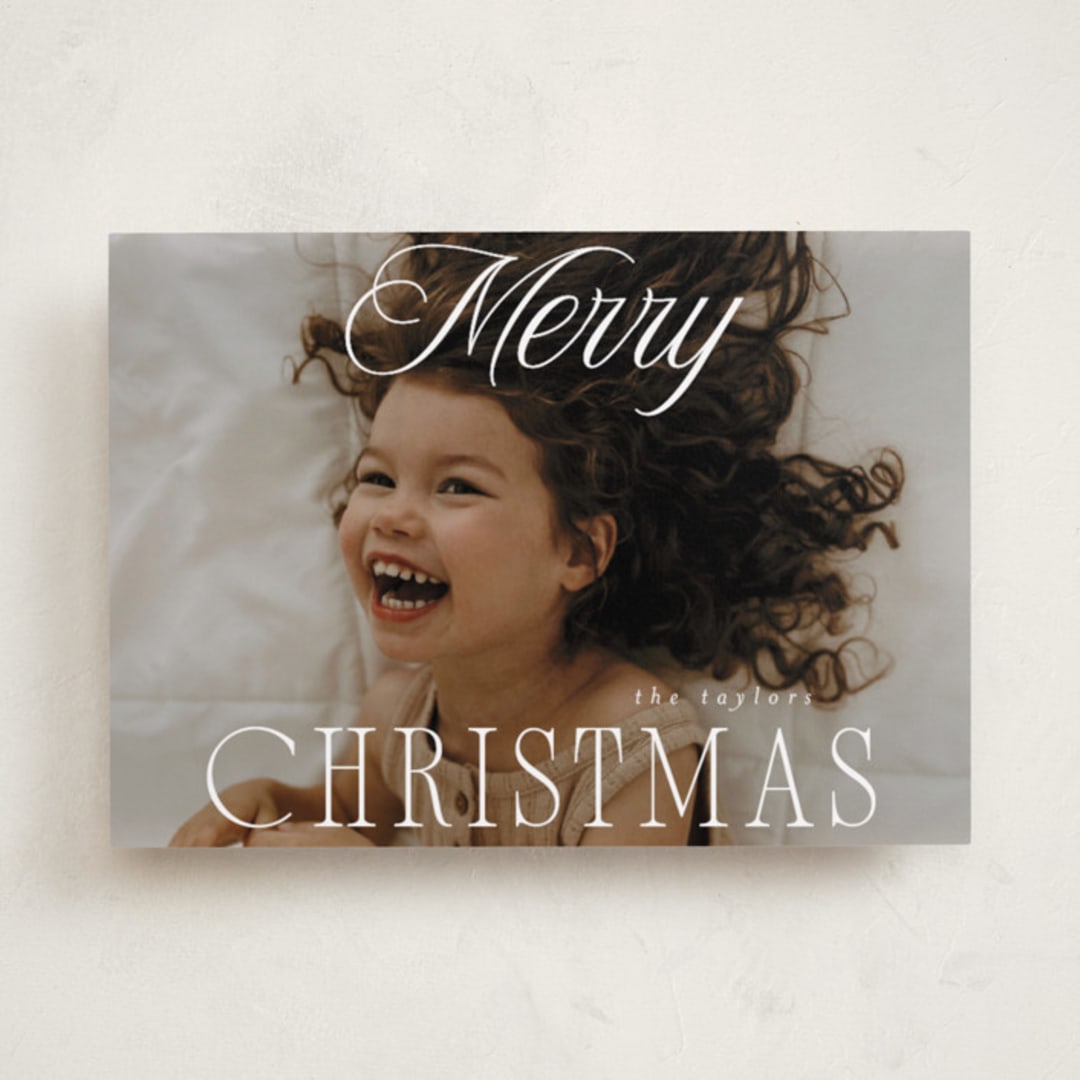 "Beautiful Christmas" - Holiday Cards in Snowflake by Julie Ley - Front