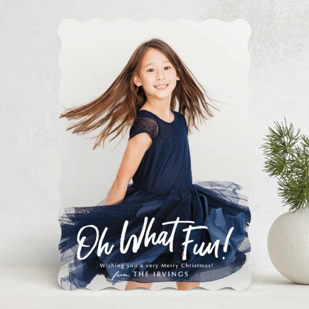 "Fun Times" - Holiday Cards in Snowfall by Rebecca Rueth - Front