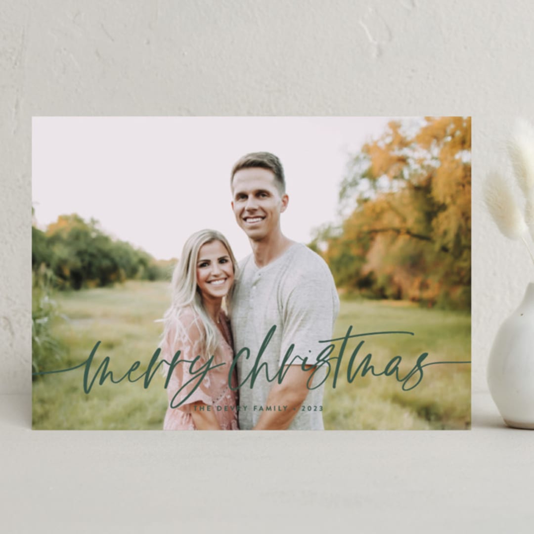 "Winter Breeze" - Holiday Cards in Evergreen by Melanie Severin - Front