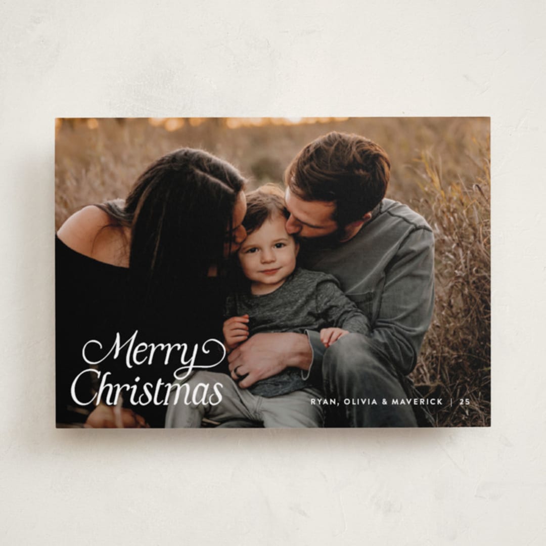 "Basics" - Holiday Cards in Snowberry by Pixel and Hank - Front