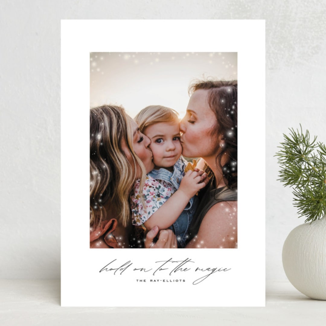 "twinkling" - Holiday Cards in Snow by Olivia Kanaley Inman - Front
