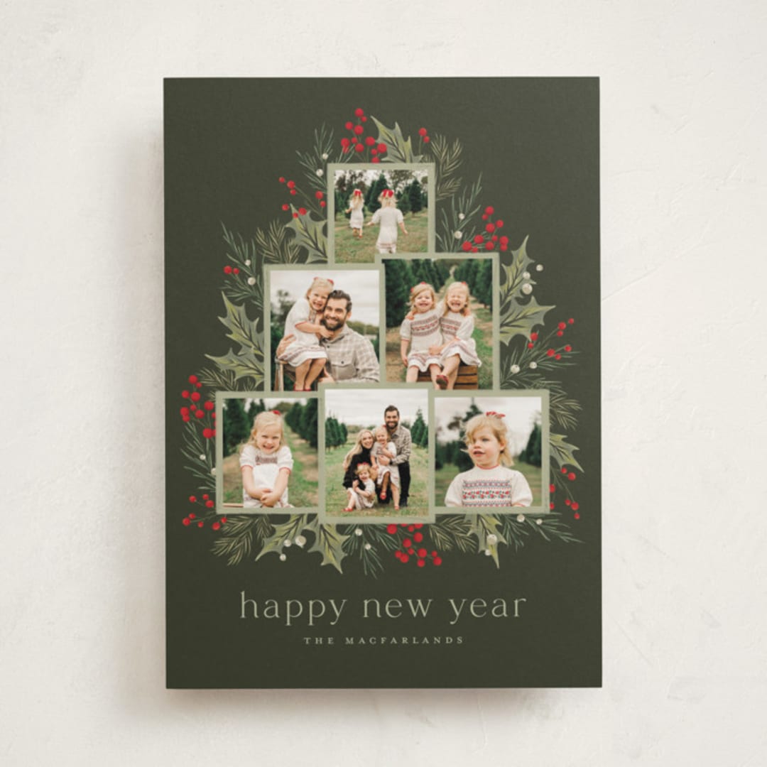 "O' Christmas Tree" - Holiday Cards in Garland by Wildfield Paper Co - Front
